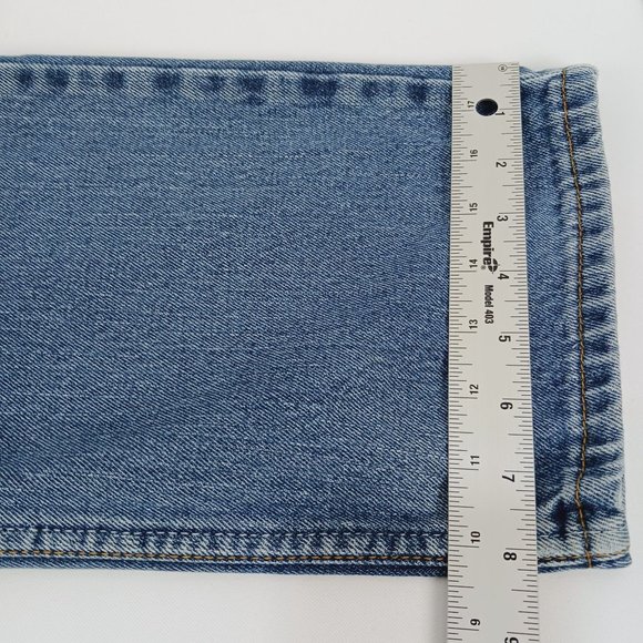 LEVI'S 505 CLASSIC FIT STRAIGHT LEG BLUE JEANS 34X30 (ACT 33X29) - Picture 11 of 15